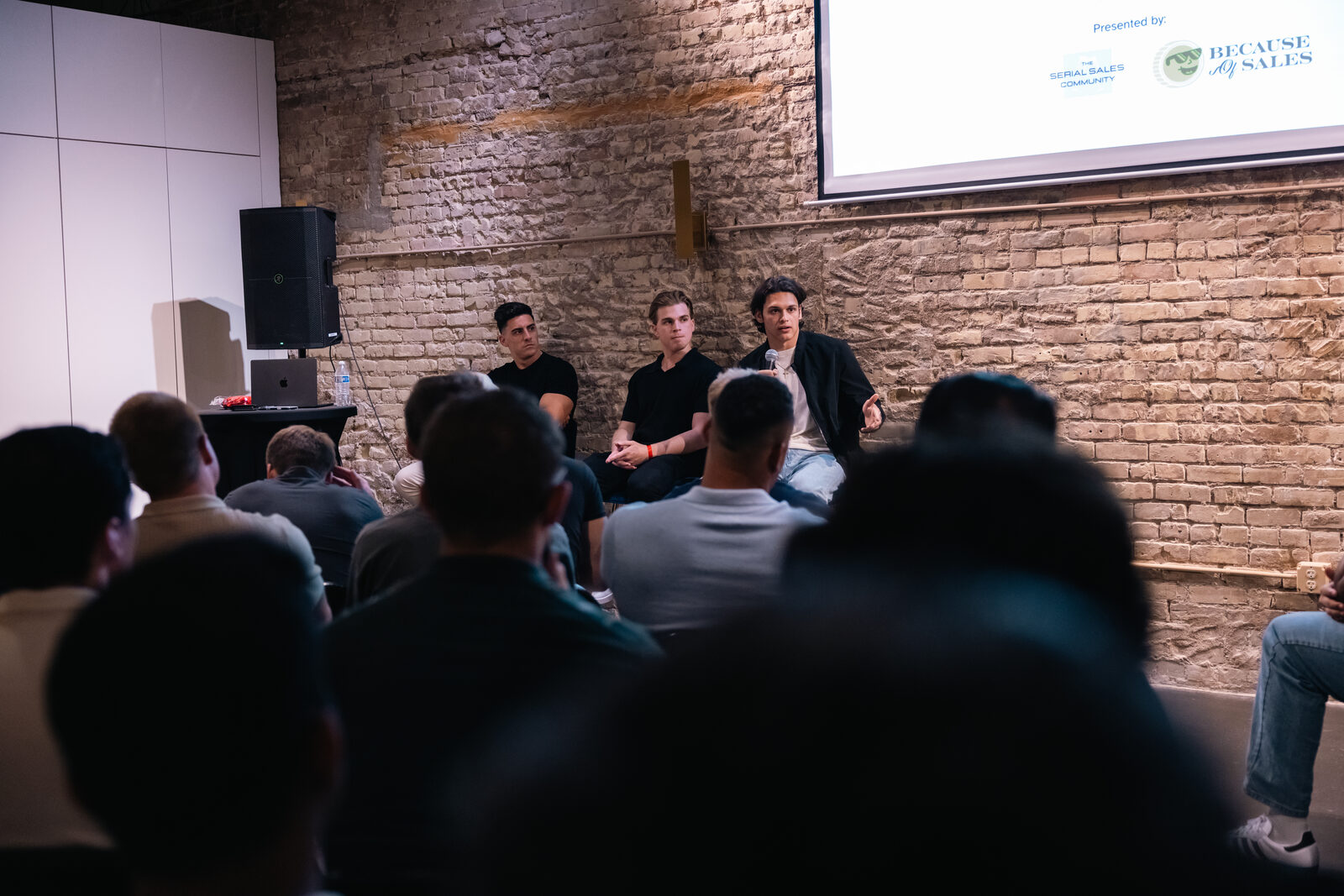 A packed speaking session