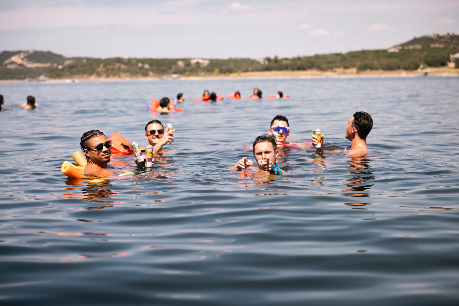 In the water at Lake Travis